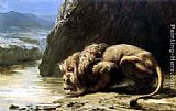 Briton Riviere Wall Art - The King Drinks